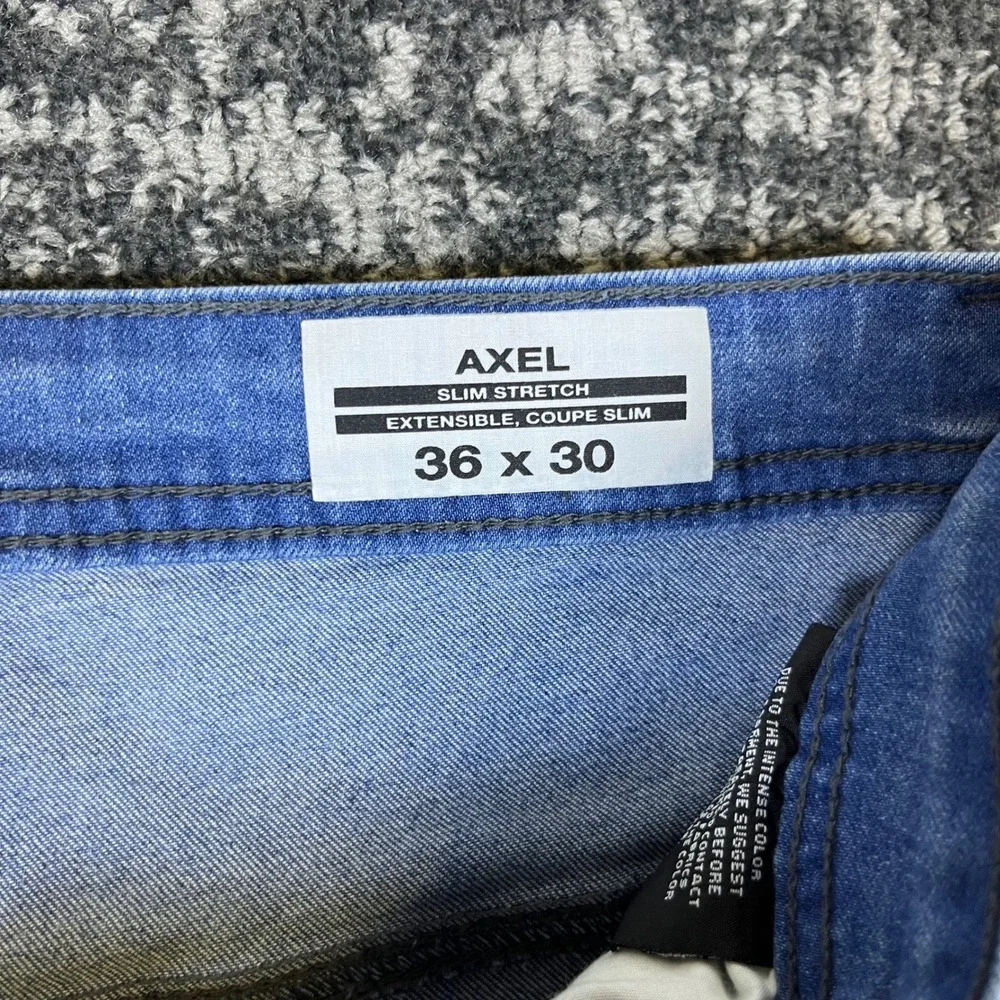 Buffalo David Bitton Jeans Mens 36x30 Axel Slim Stretch Blue Medium Wash